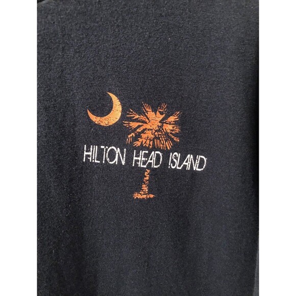 Hilton Head South Carolina Long Sleeve Black Allstyle Brand XL - Picture 5 of 5